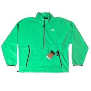 The North Face Jacket Mens XL Green Attitude 1/2 Zip Fleece Pullover Relaxed Fit